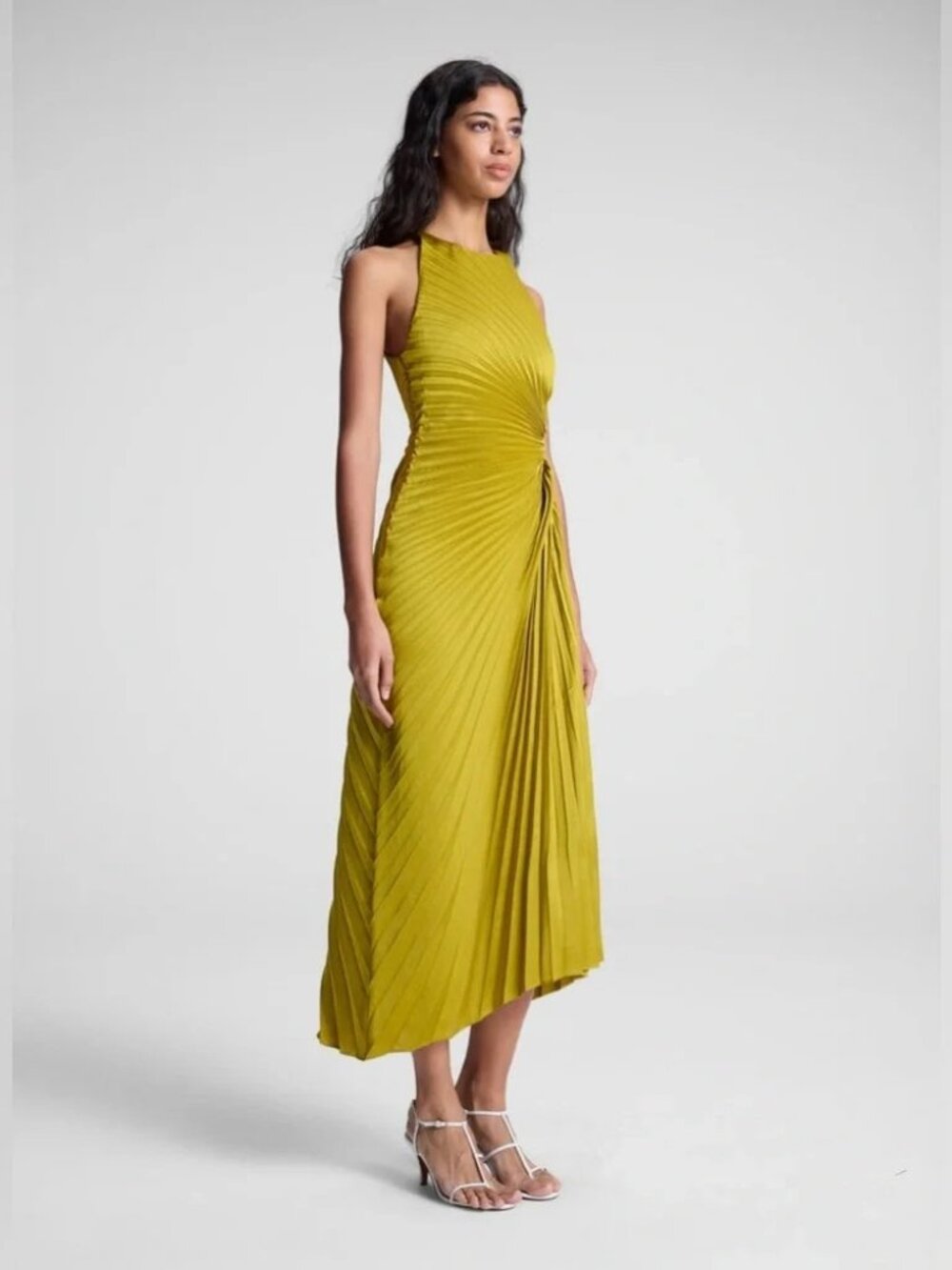 NEW A.L.C. Reagan Asymmetric Pleat Dress,  SIZE 2 - Picture 5 of 9
